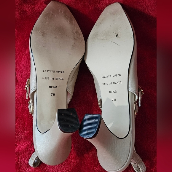 Franco Fortini Women's Taupe Slingback Shoes - Size 7 - Picture 6 of 6